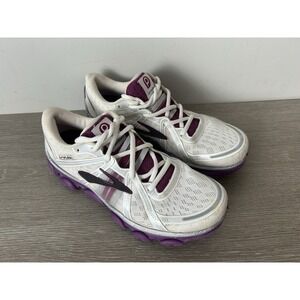 BROOKS Pure flow DNA Cup white purple running athletic sneakers shoes Sz 7
